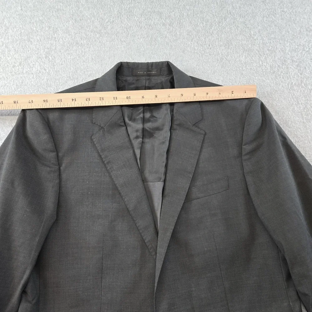 Hugo Boss Suit Jacket Mens 36 Gray Wool Spandex Slim Single-Breasted 2‎ Button